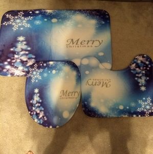 Bathroom Rugs and Shower Curtain Set